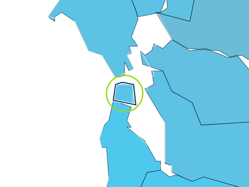 Child poverty by county for San Francisco County, CA and its neighbors
