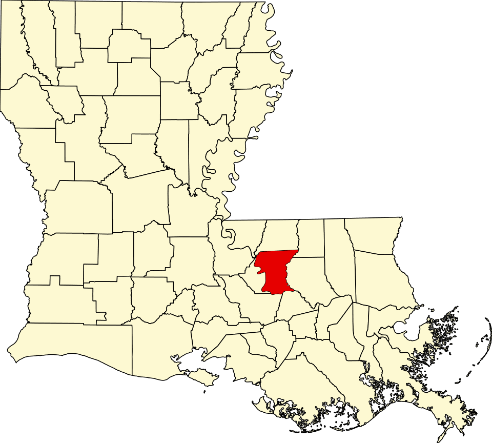 Map Highlighting East Baton Rouge Parish
